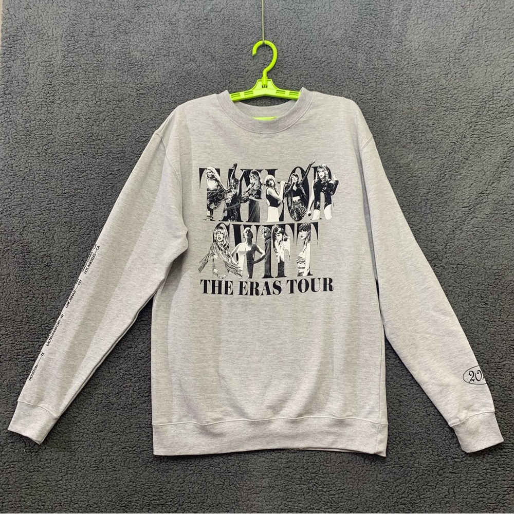 Taylor Swift Eras Tour grey crewneck